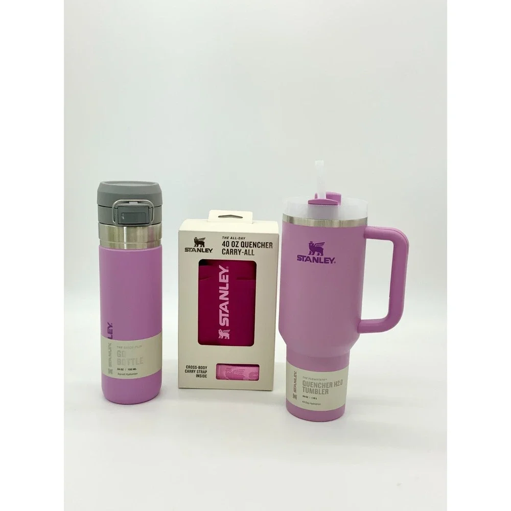 Purple Stanley Trio With Go Bottle, Quencher Tumbler;  and Quencher Carry All - Picture 16 of 16